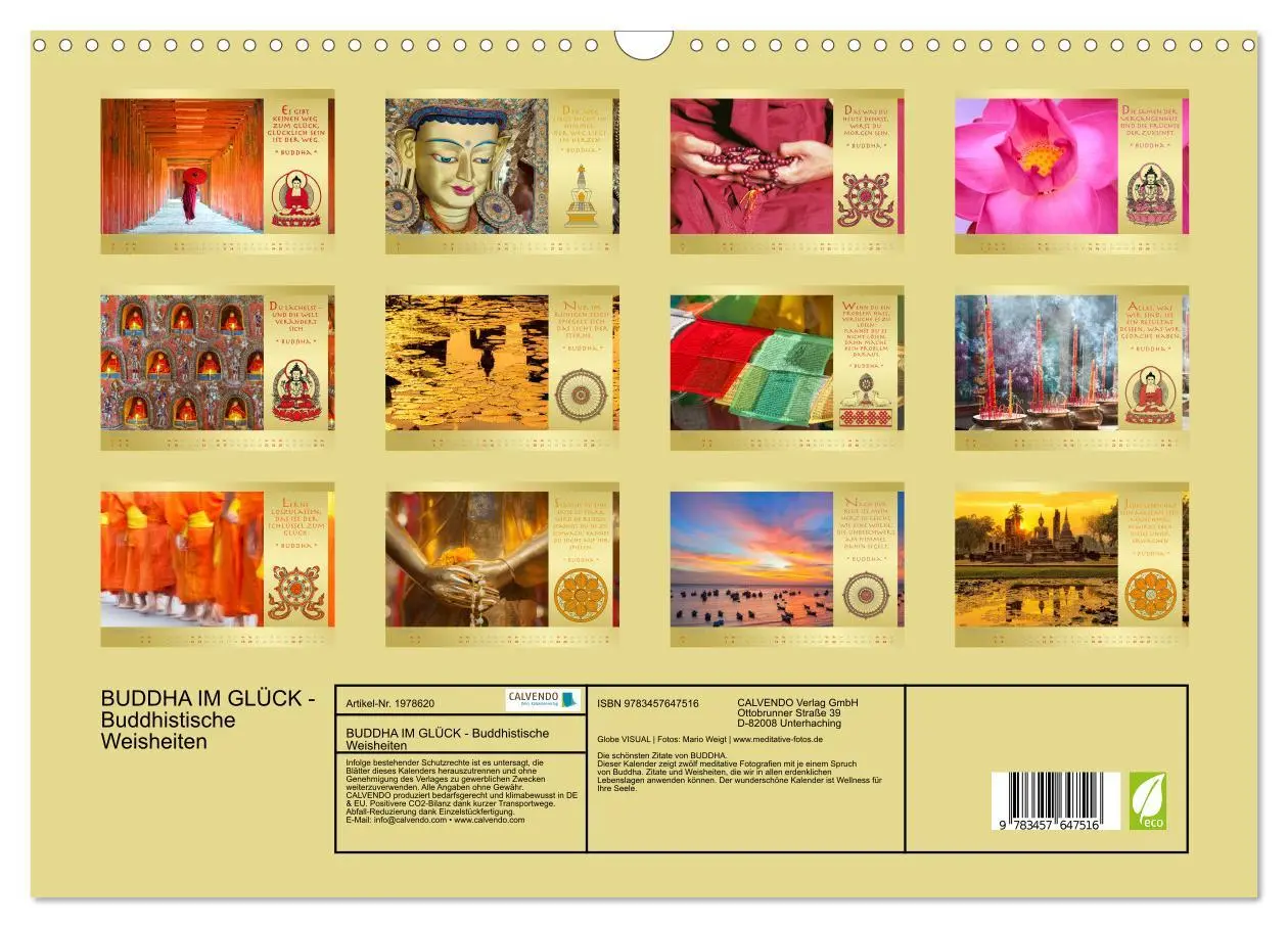 Bild: 9783457647516 | BUDDHA IM GLÜCK - Buddhistische Weisheiten (Wandkalender 2026 DIN...
