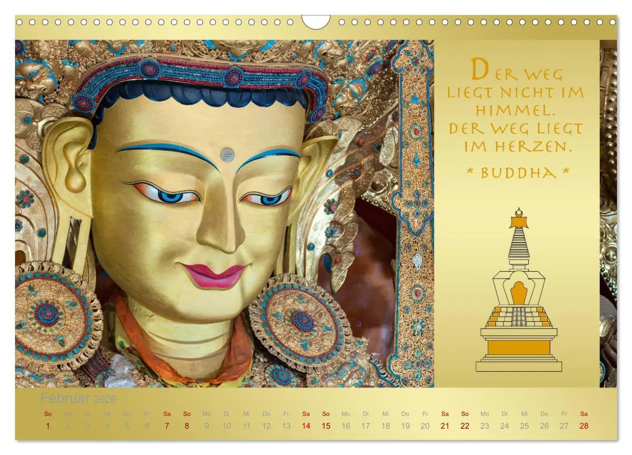 Bild: 9783457647516 | BUDDHA IM GLÜCK - Buddhistische Weisheiten (Wandkalender 2026 DIN...