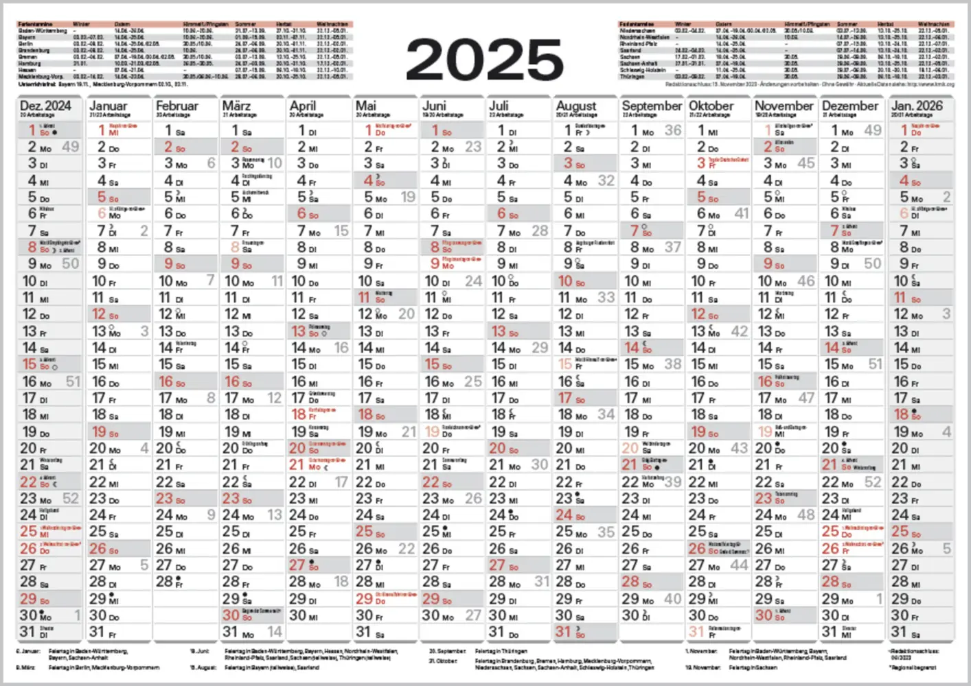 Cover: 9783731877516 | Tafelkalender A4 2025 | Korsch Verlag | Kalender | Deutsch | 2025