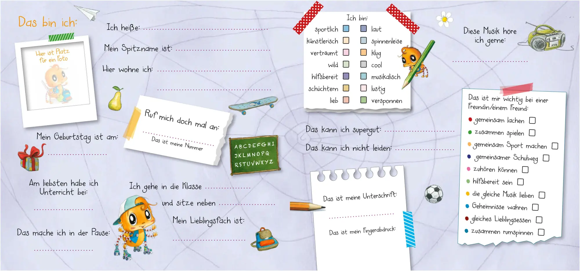 Bild: 9783833907616 | Die kleine Spinne Widerlich - Meine Schulfreunde | Diana Amft | Buch