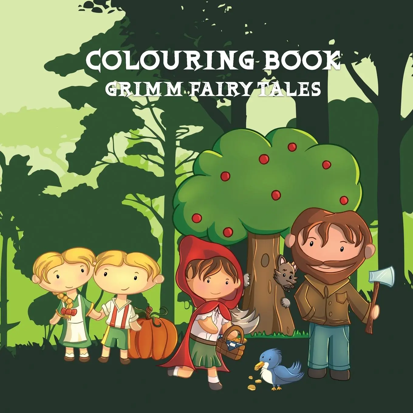 Cover: 9781458367716 | Grimm Fairy Tales Colouring Book for kids | Suitable for ages 4+