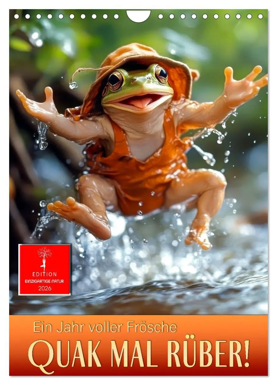 Cover: 9783457247716 | Quak mal rüber - ein Jahr voller Frösche (Wandkalender 2026 DIN A4...