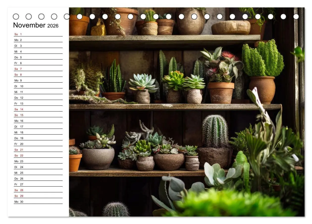 Bild: 9783457487716 | Kaktuszauberland (Tischkalender 2026 DIN A5 quer), CALVENDO...