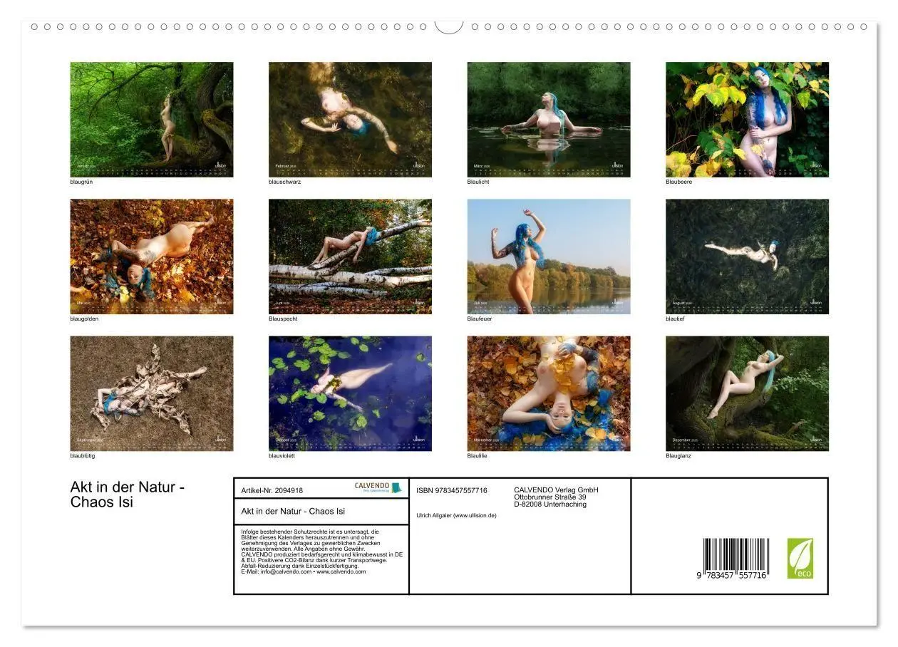 Bild: 9783457557716 | Akt in der Natur - Chaos Isi (hochwertiger Premium Wandkalender...