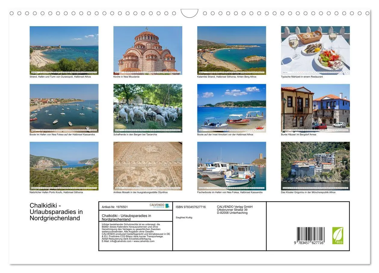 Bild: 9783457627716 | Chalkidiki - Urlaubsparadies in Nordgriechenland (Wandkalender 2026...