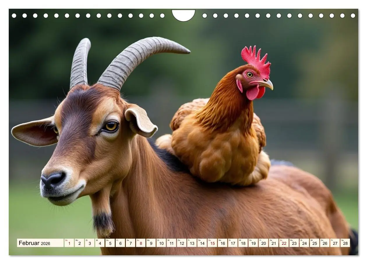 Bild: 9783516027716 | Ungewöhnliche Tierfreundschaften (Wandkalender 2026 DIN A4 quer),...