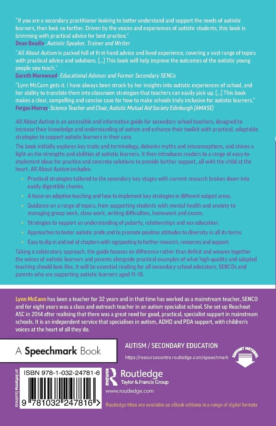 Rückseite: 9781032247816 | All About Autism | A Practical Guide for Secondary Teachers | Mccann