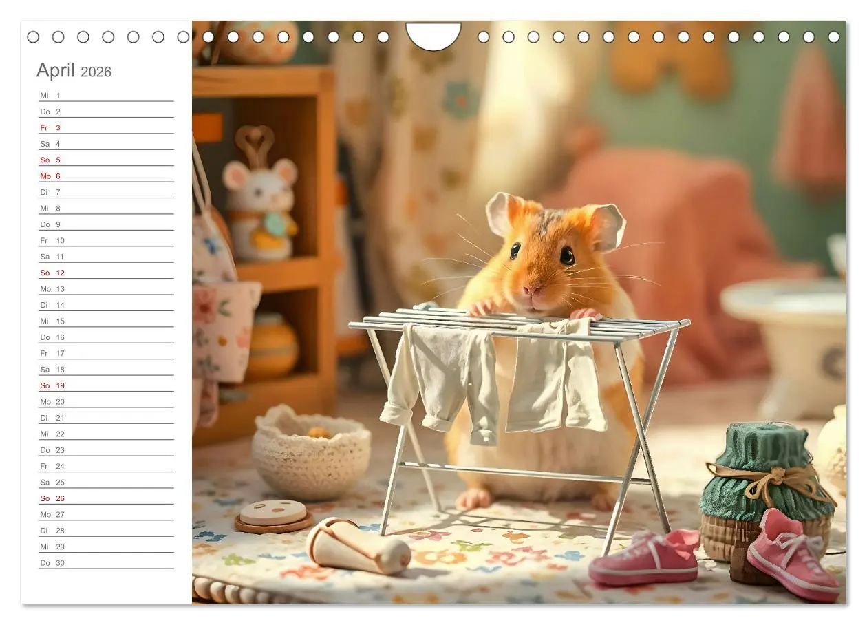 Bild: 9783457307816 | Hamsti Haushalt - Ordnung mit Pfiff und Flausch (Wandkalender 2026...