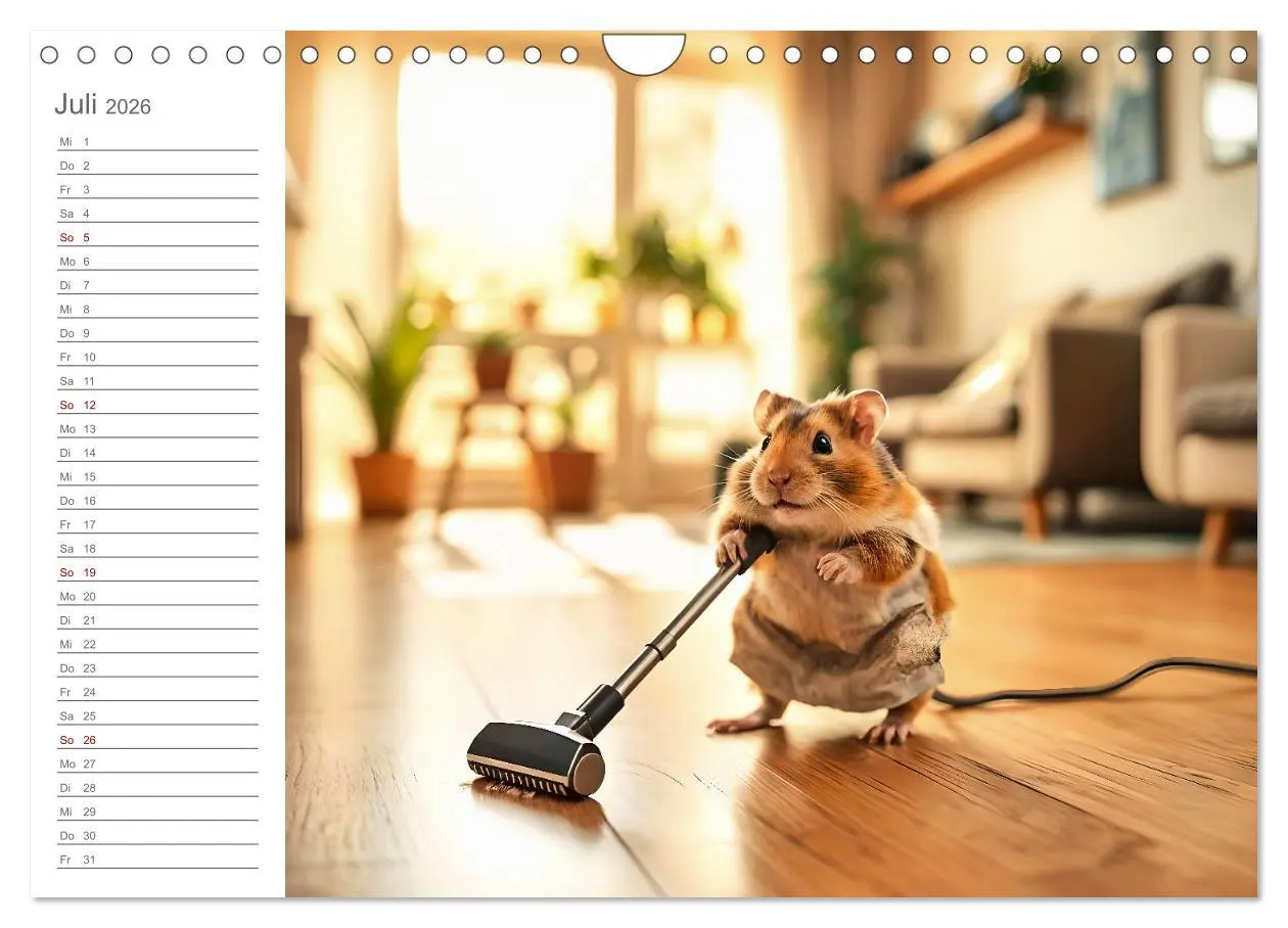 Bild: 9783457307816 | Hamsti Haushalt - Ordnung mit Pfiff und Flausch (Wandkalender 2026...