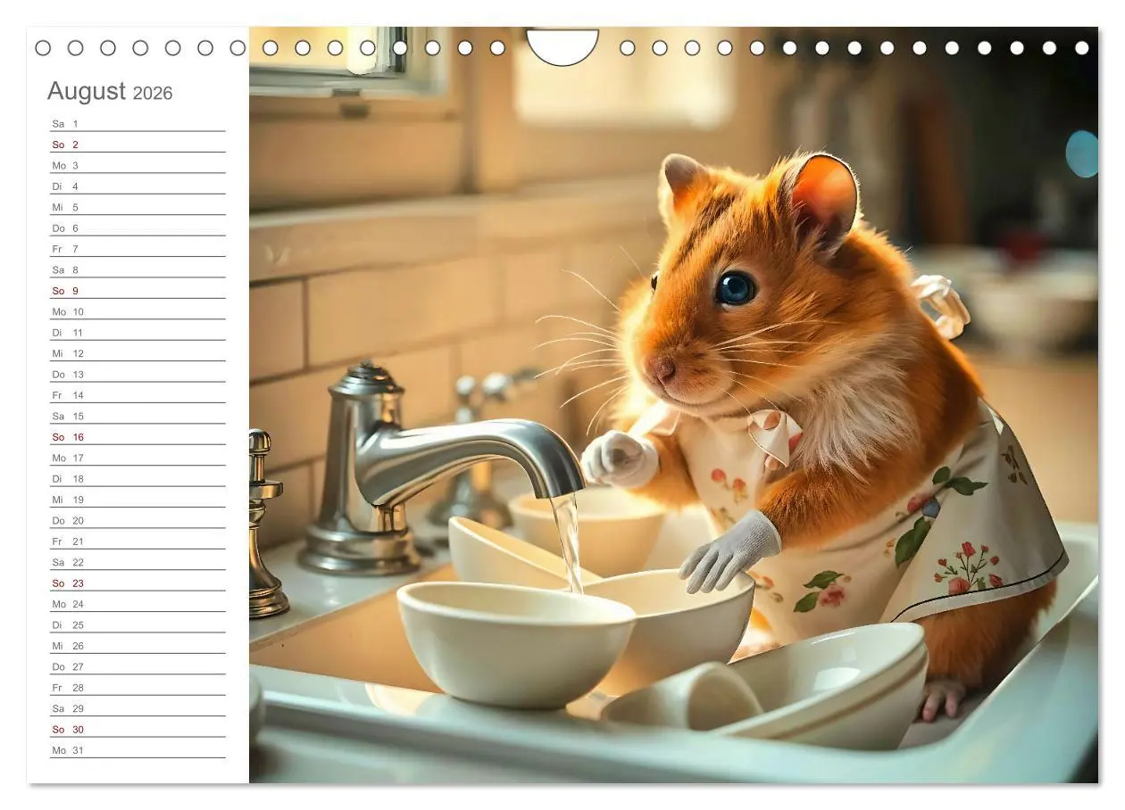 Bild: 9783457307816 | Hamsti Haushalt - Ordnung mit Pfiff und Flausch (Wandkalender 2026...