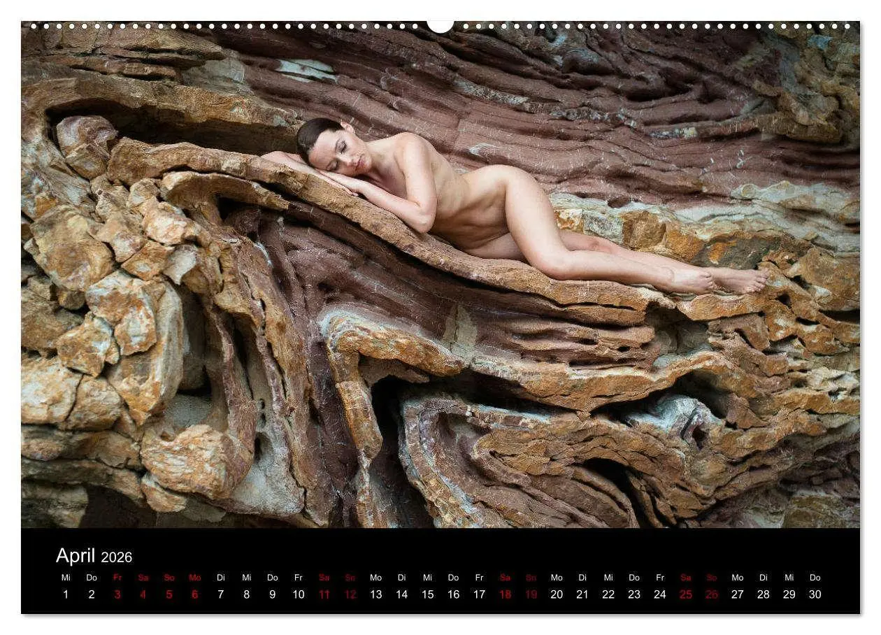 Bild: 9783457617816 | Aktfotografie auf Felsen (Wandkalender 2026 DIN A2 quer), CALVENDO...