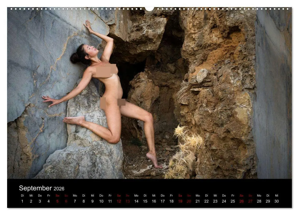 Bild: 9783457617816 | Aktfotografie auf Felsen (Wandkalender 2026 DIN A2 quer), CALVENDO...
