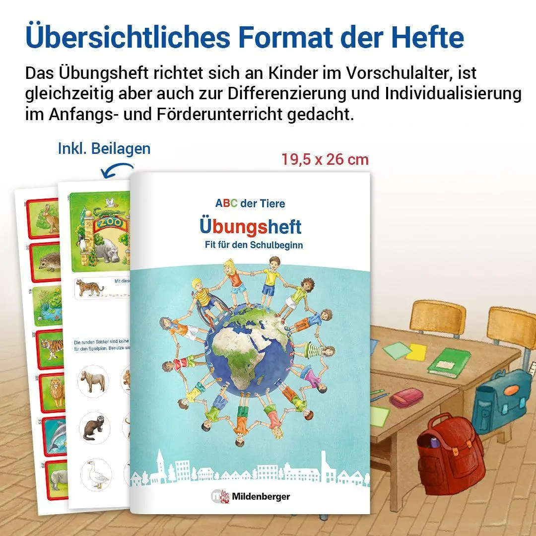Bild: 9783619147816 | ABC der Tiere - Fit für den Schulbeginn - Übungsheft | Broschüre