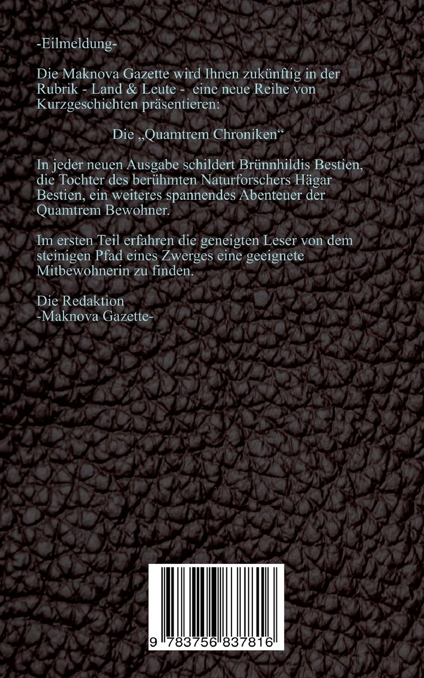 Rückseite: 9783756837816 | Quamtrem Chroniken Band 1 | Helmkators Frau | Simone Menzenbach | Buch