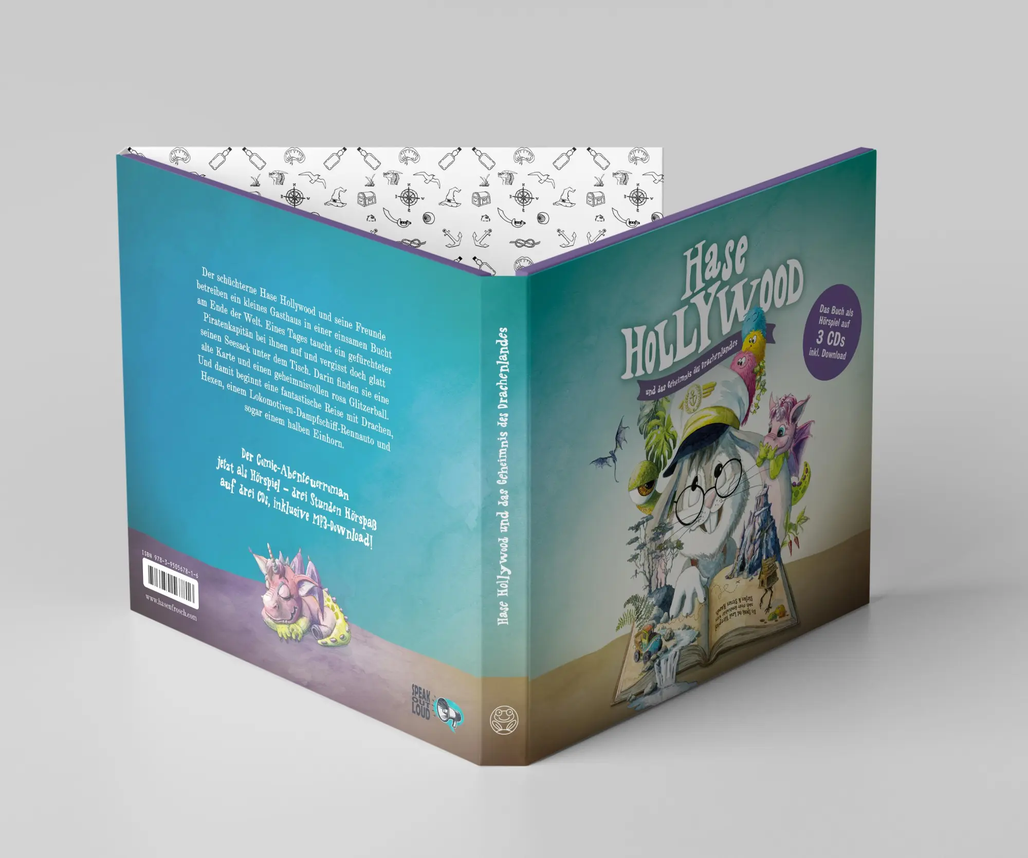 Rückseite: 9783950567816 | Hase Hollywood und das Geheimnis des Drachenlandes - Audio CDs | CD
