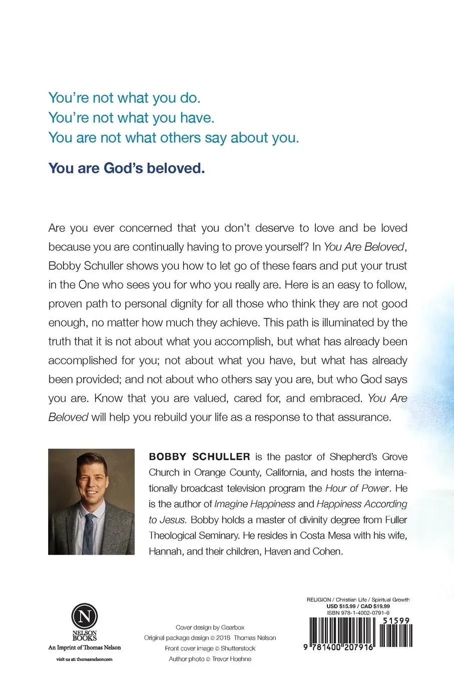 Rückseite: 9781400207916 | You Are Beloved | Bobby Schuller | Taschenbuch | Englisch | 2018