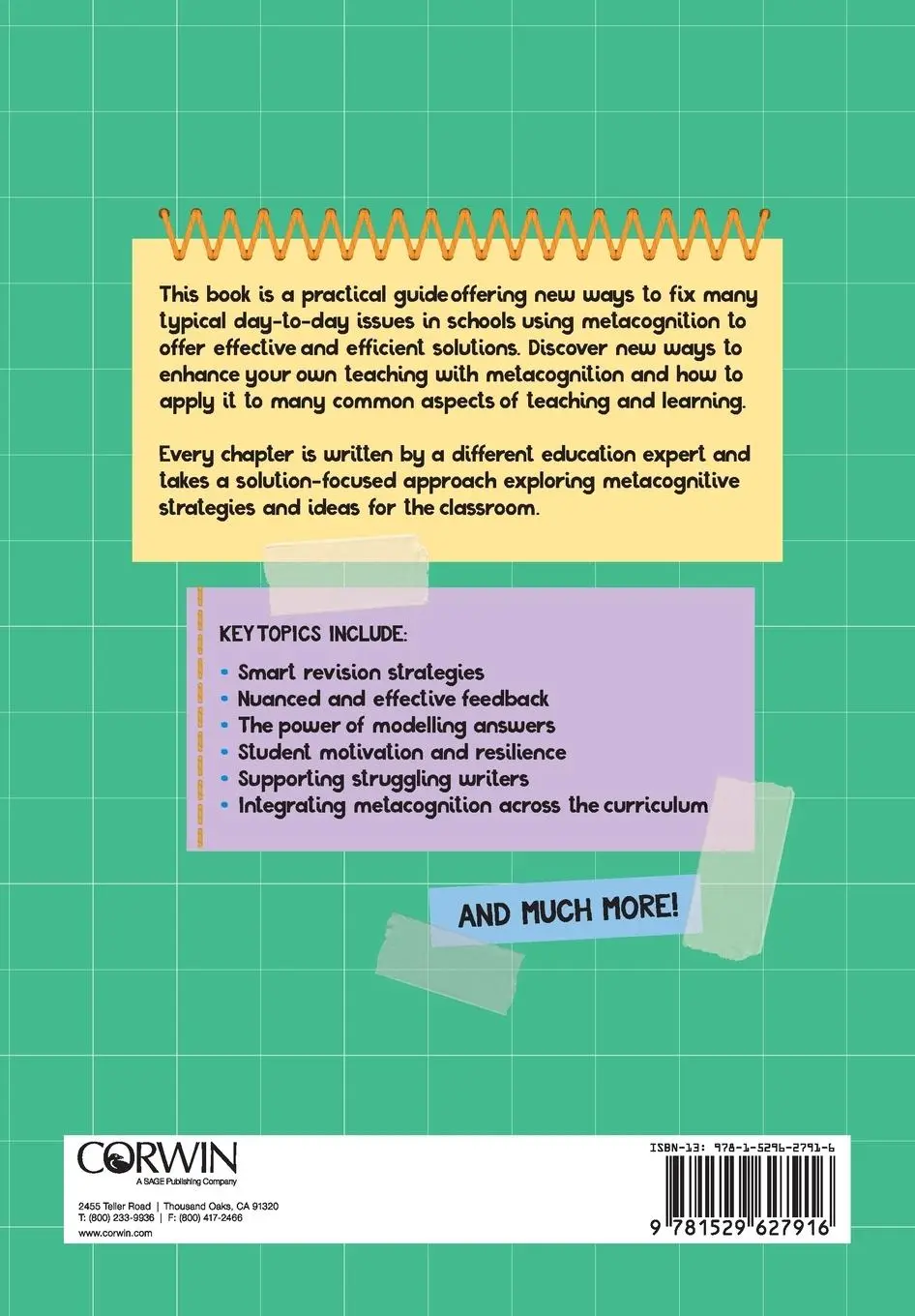 Rückseite: 9781529627916 | Teaching Hacks | Fixing Everyday Classroom Issues with Metacognition
