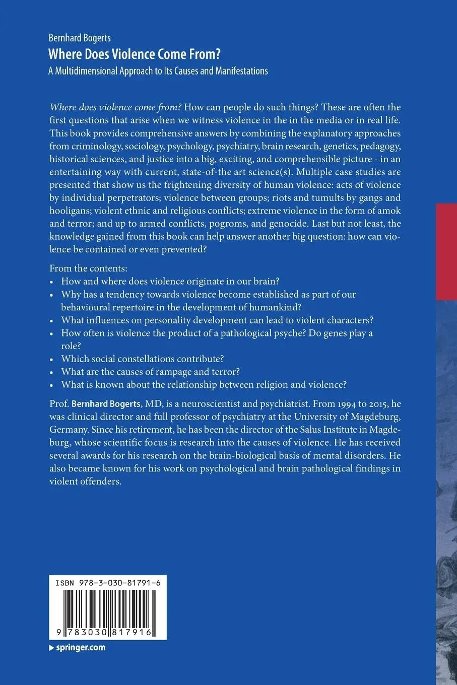 Rückseite: 9783030817916 | Where Does Violence Come From? | Bernhard Bogerts | Taschenbuch | xvii
