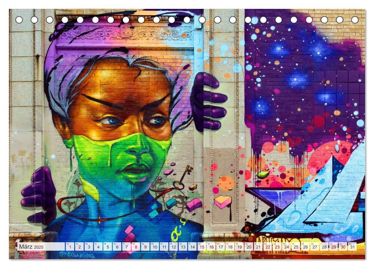 Bild: 9783435137916 | American Street Art - tätowierte Wände (Tischkalender 2025 DIN A5...