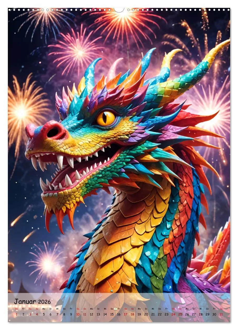 Bild: 9783516247916 | Drachenwelten - Ein Jahr voller Mystik und Magie (Wandkalender 2026...