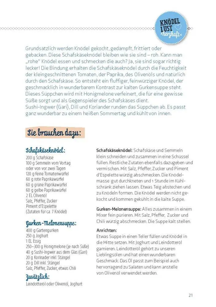 Bild: 9783955878016 | Knödellust herzhaft &amp; süß | So schmeckt Glückseligkeit | Bauer (u. a.)