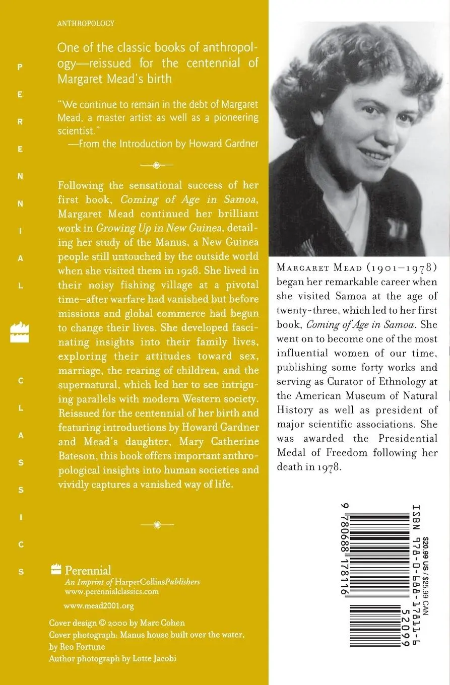 Rückseite: 9780688178116 | Growing Up in New Guinea | Margaret Mead | Taschenbuch | Englisch