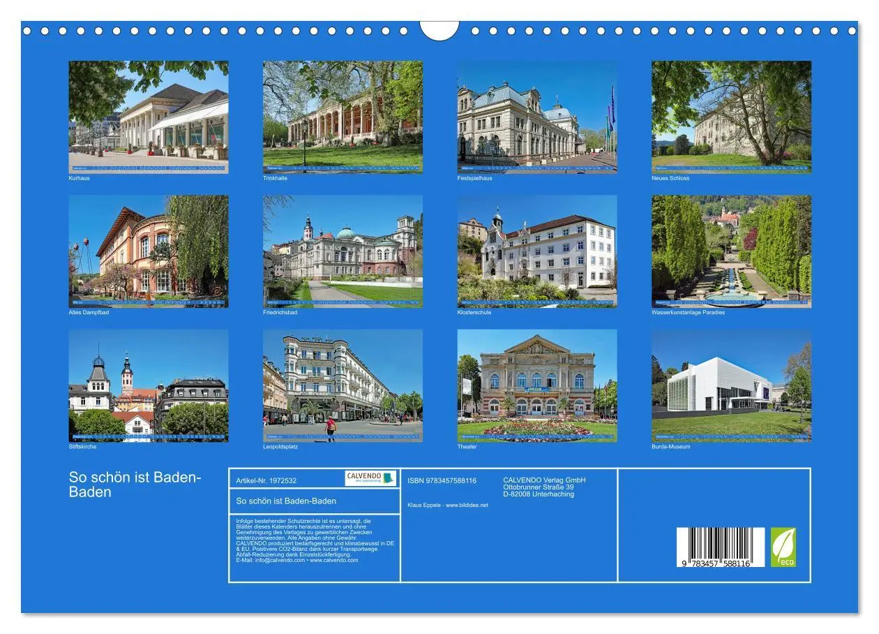 Bild: 9783457588116 | So schön ist Baden-Baden (Wandkalender 2026 DIN A3 quer), CALVENDO...