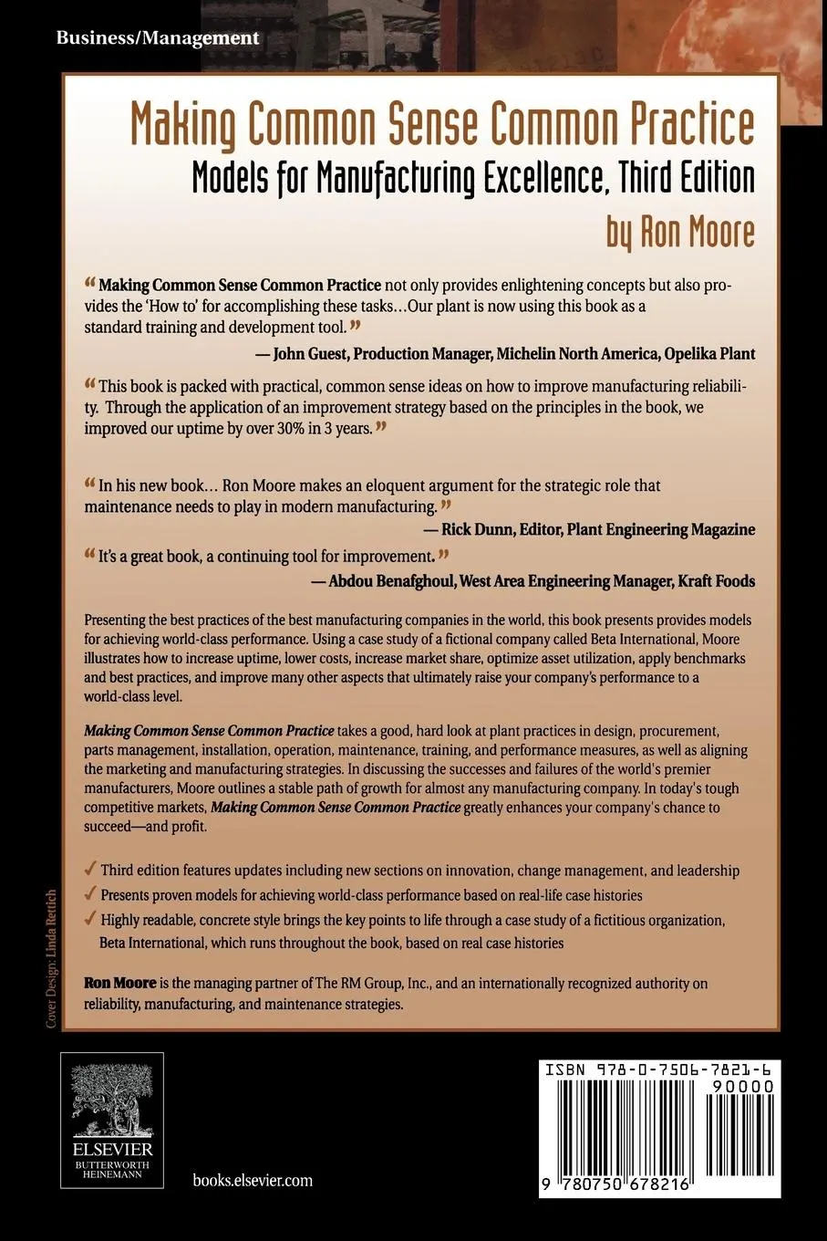 Rückseite: 9780750678216 | Making Common Sense Common Practice | Ron Moore | Taschenbuch | 2004