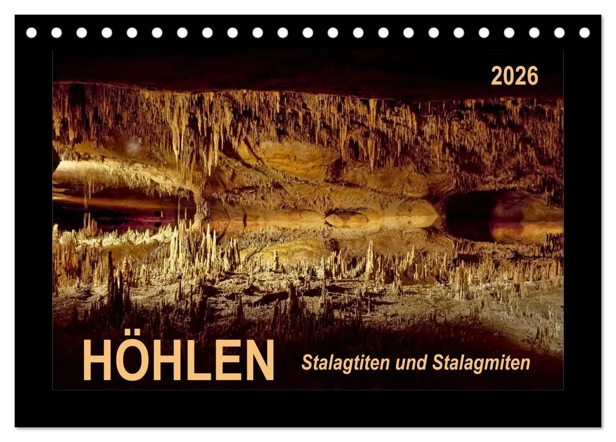 Cover: 9783516048216 | Höhlen, Stalaktiten und Stalagmiten (Tischkalender 2026 DIN A5...
