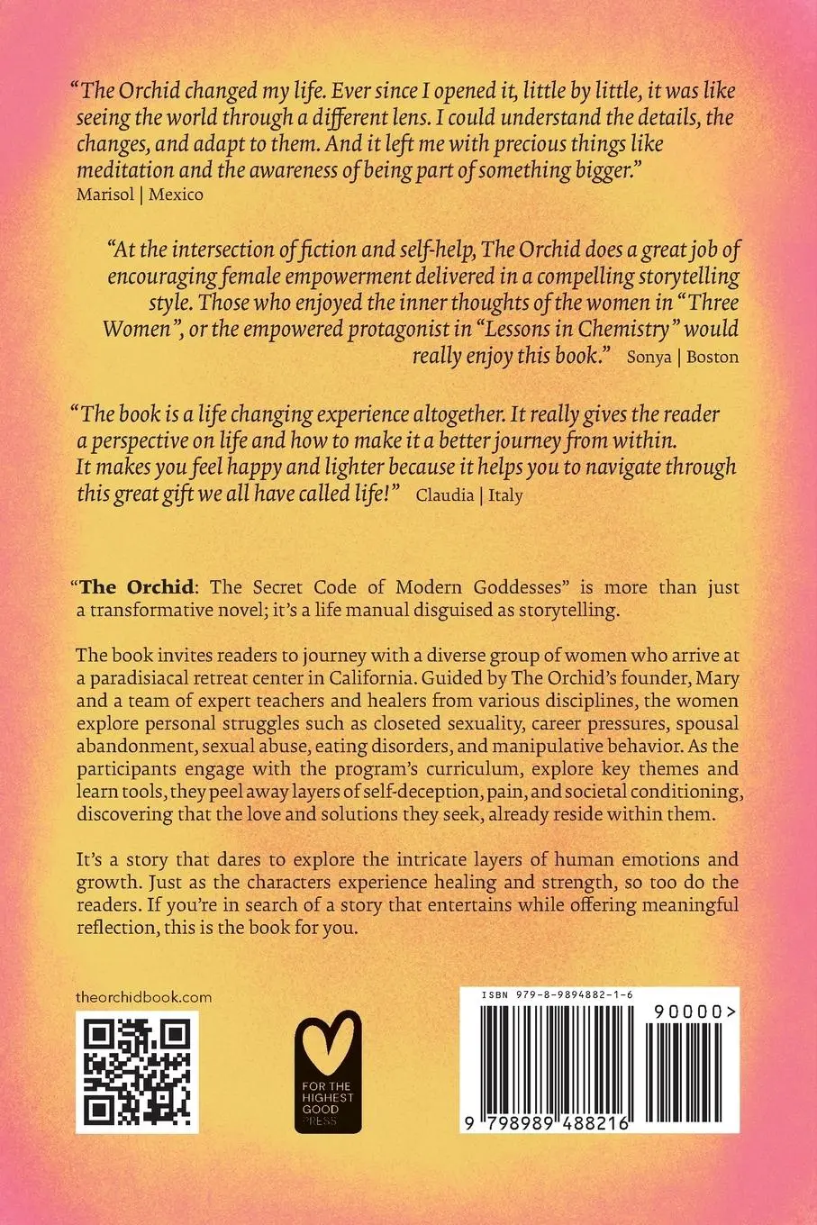 Rückseite: 9798989488216 | The Orchid | The Secret Code of Modern Goddesses | Aquino (u. a.)