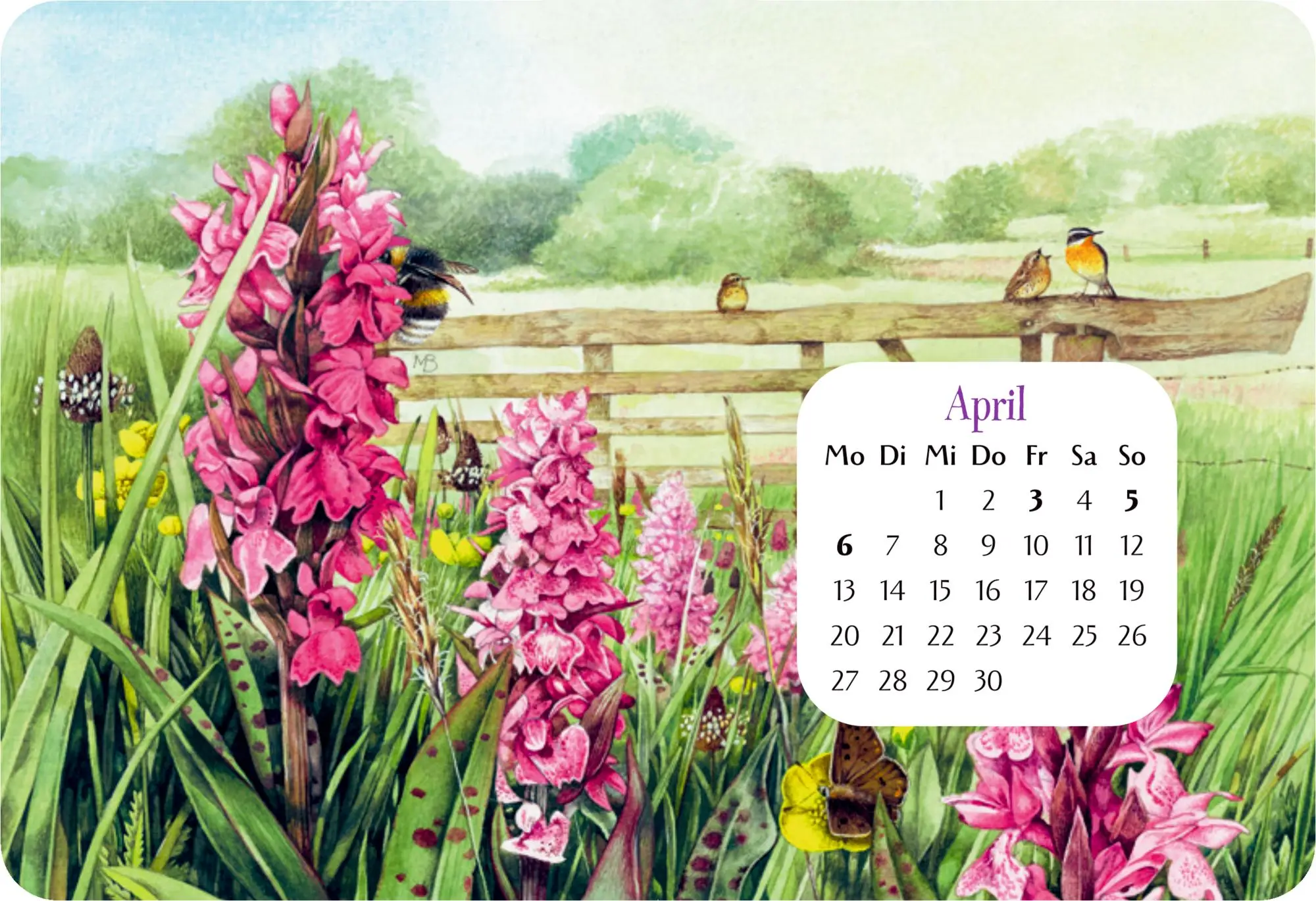 Bild: 4050003958316 | Mein Jahr 2026 - violett | Marjolein Bastin | Kalender | 144 S. | 2026