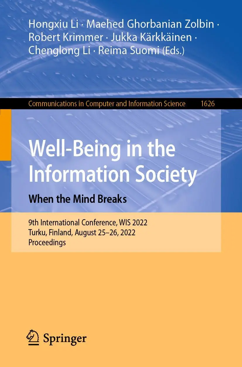 Cover: 9783031148316 | Well-Being in the Information Society: When the Mind Breaks | Buch
