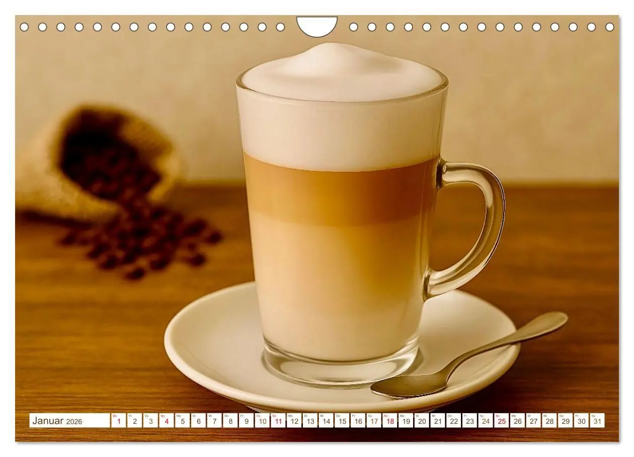Bild: 9783516658316 | Heißer Kaffee (Wandkalender 2026 DIN A4 quer), CALVENDO Monatskalender