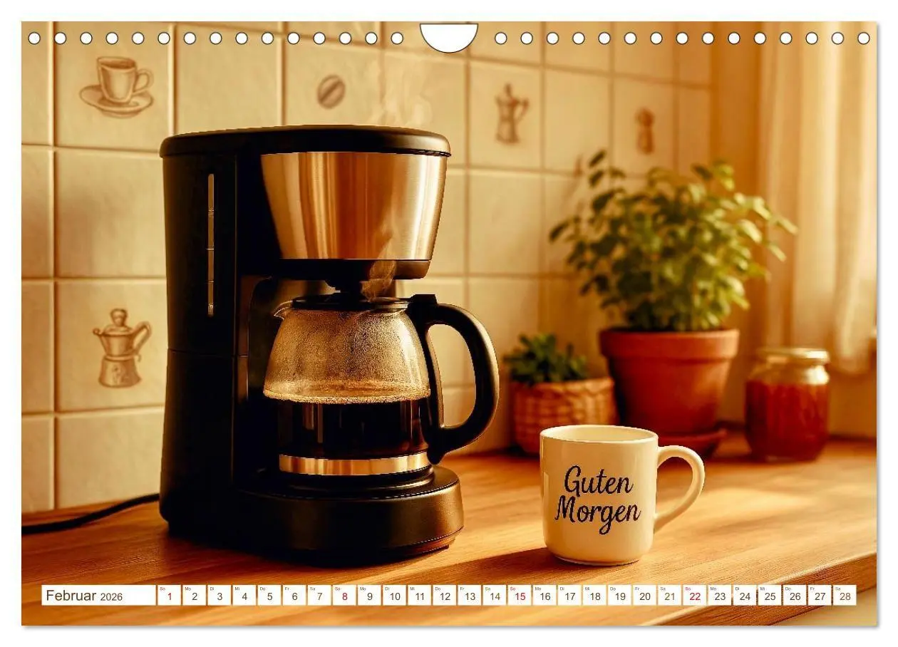 Bild: 9783516658316 | Heißer Kaffee (Wandkalender 2026 DIN A4 quer), CALVENDO Monatskalender