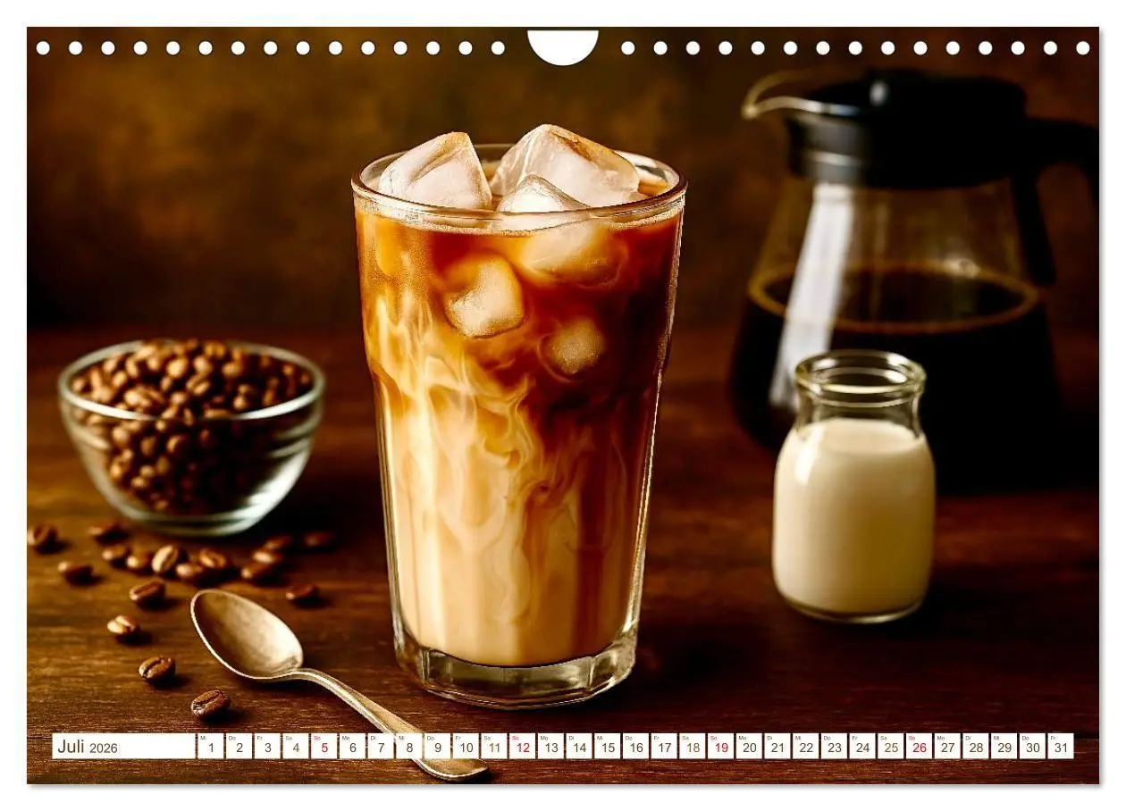 Bild: 9783516658316 | Heißer Kaffee (Wandkalender 2026 DIN A4 quer), CALVENDO Monatskalender