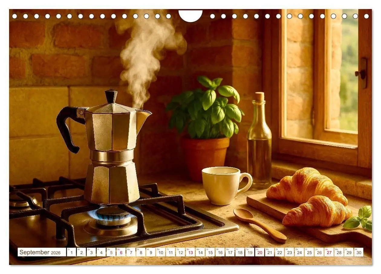 Bild: 9783516658316 | Heißer Kaffee (Wandkalender 2026 DIN A4 quer), CALVENDO Monatskalender