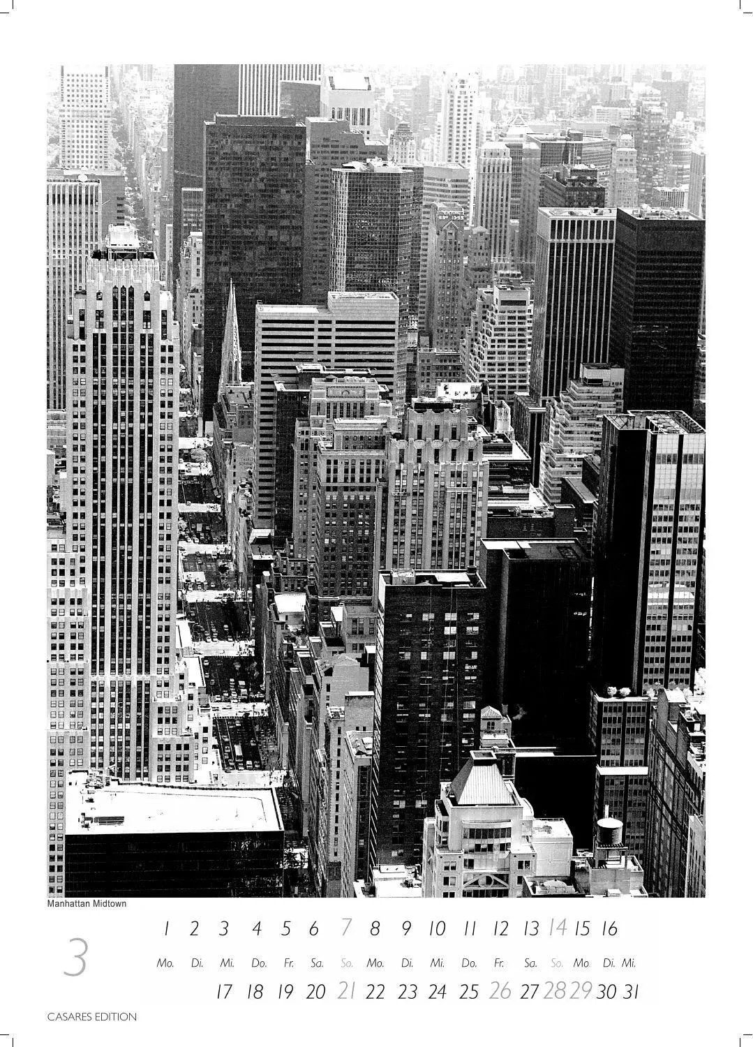 Bild: 9781835248416 | New York schwarz-weiss Kalender 2027 - Wandkalender Fotokalender...