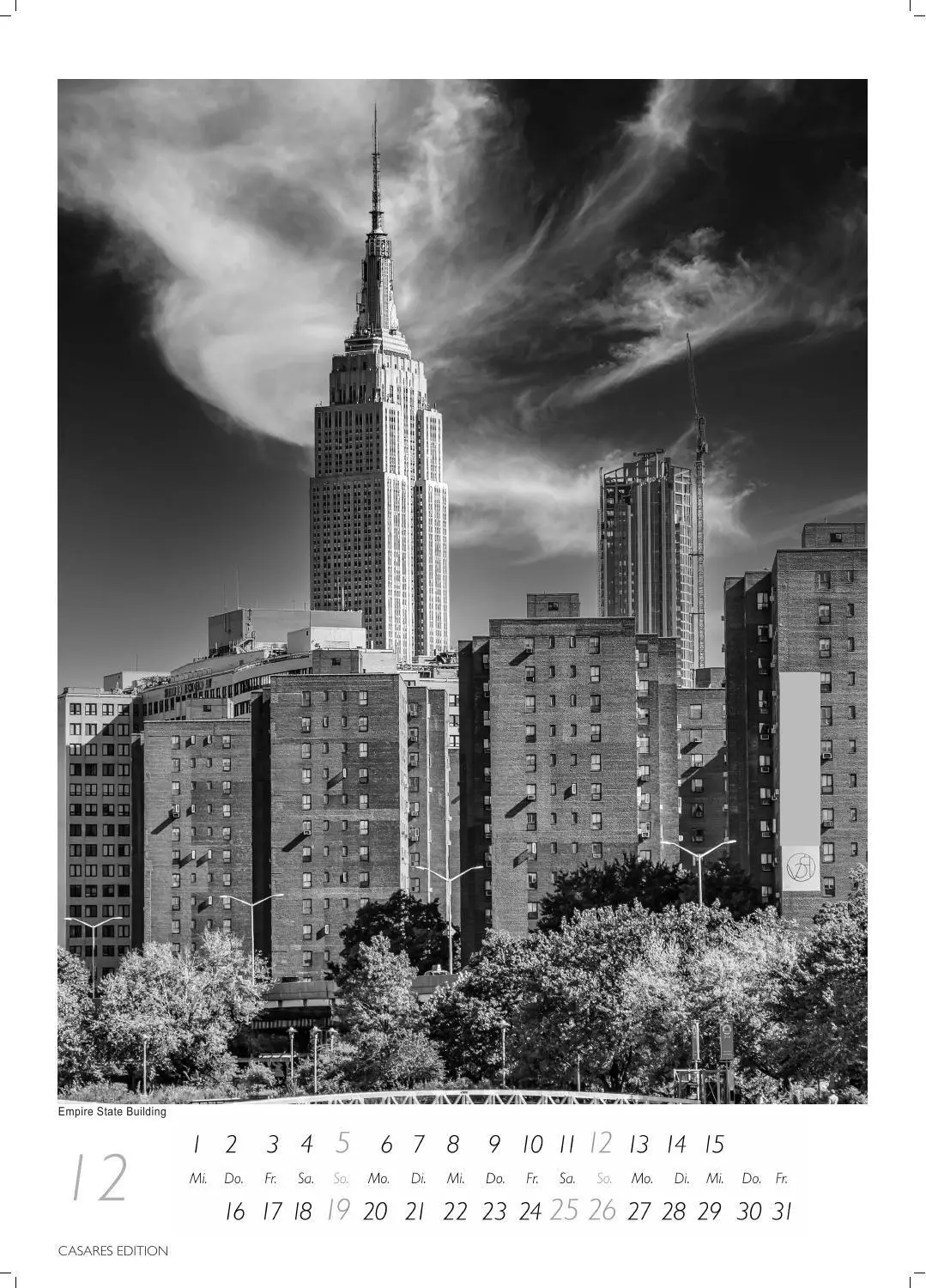 Bild: 9781835248416 | New York schwarz-weiss Kalender 2027 - Wandkalender Fotokalender...