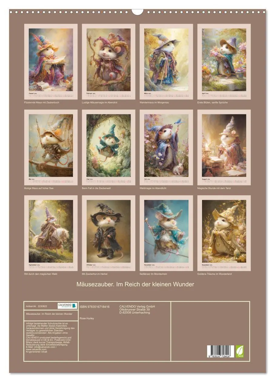 Bild: 9783516718416 | Mäusezauber. Im Reich der kleinen Wunder (Wandkalender 2026 DIN A2...