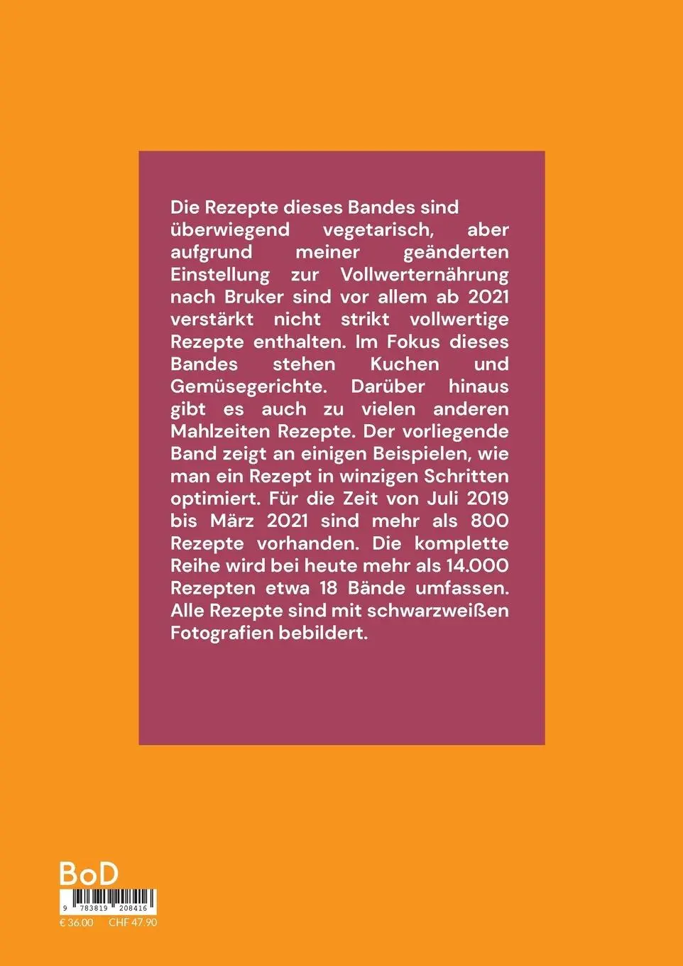 Rückseite: 9783819208416 | Meine Rezeptebibliothek 15 | Von Juli 2019 bis März 2021 | Wilkesmann