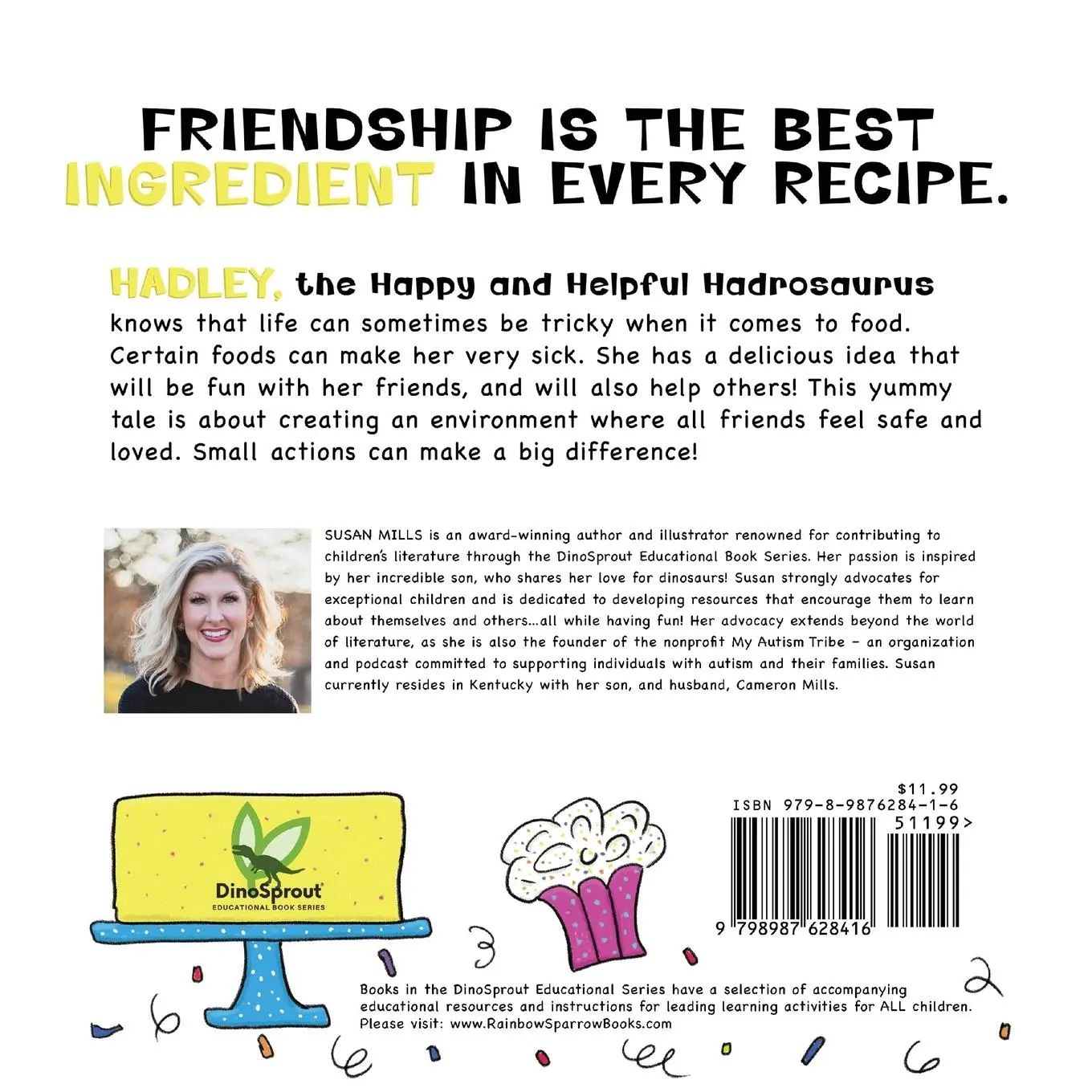 Rückseite: 9798987628416 | Hadley, the Happy and Helpful Hadrosaurus | Susan Mills | Taschenbuch