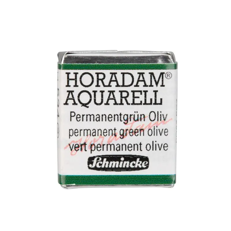 Cover: 4012380048516 | Schmincke Horadam Aquarell 1/2 Näpfchen, Permanentgrün Oliv | 14534044