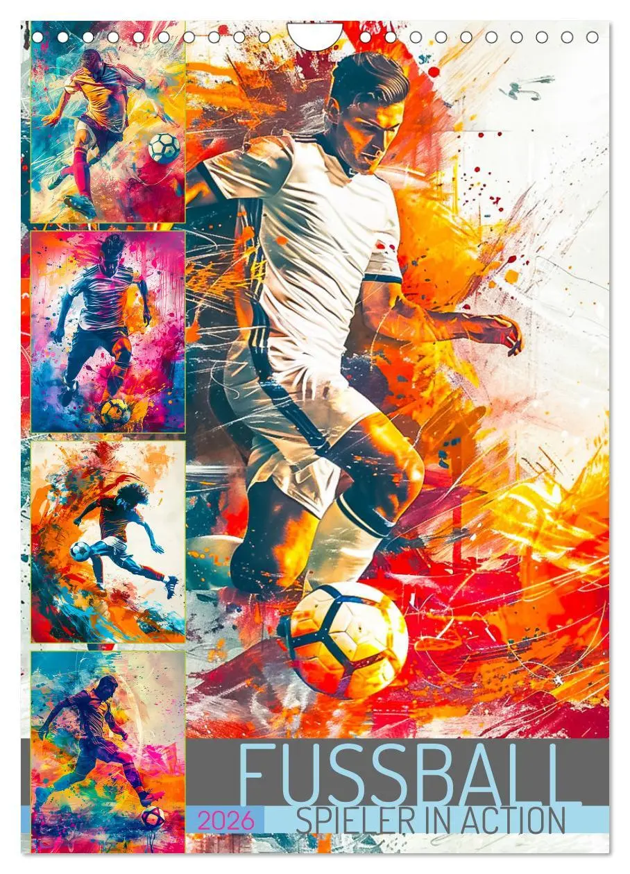 Cover: 9783516258516 | Fussball - Spieler in Action (Wandkalender 2026 DIN A4 hoch),...