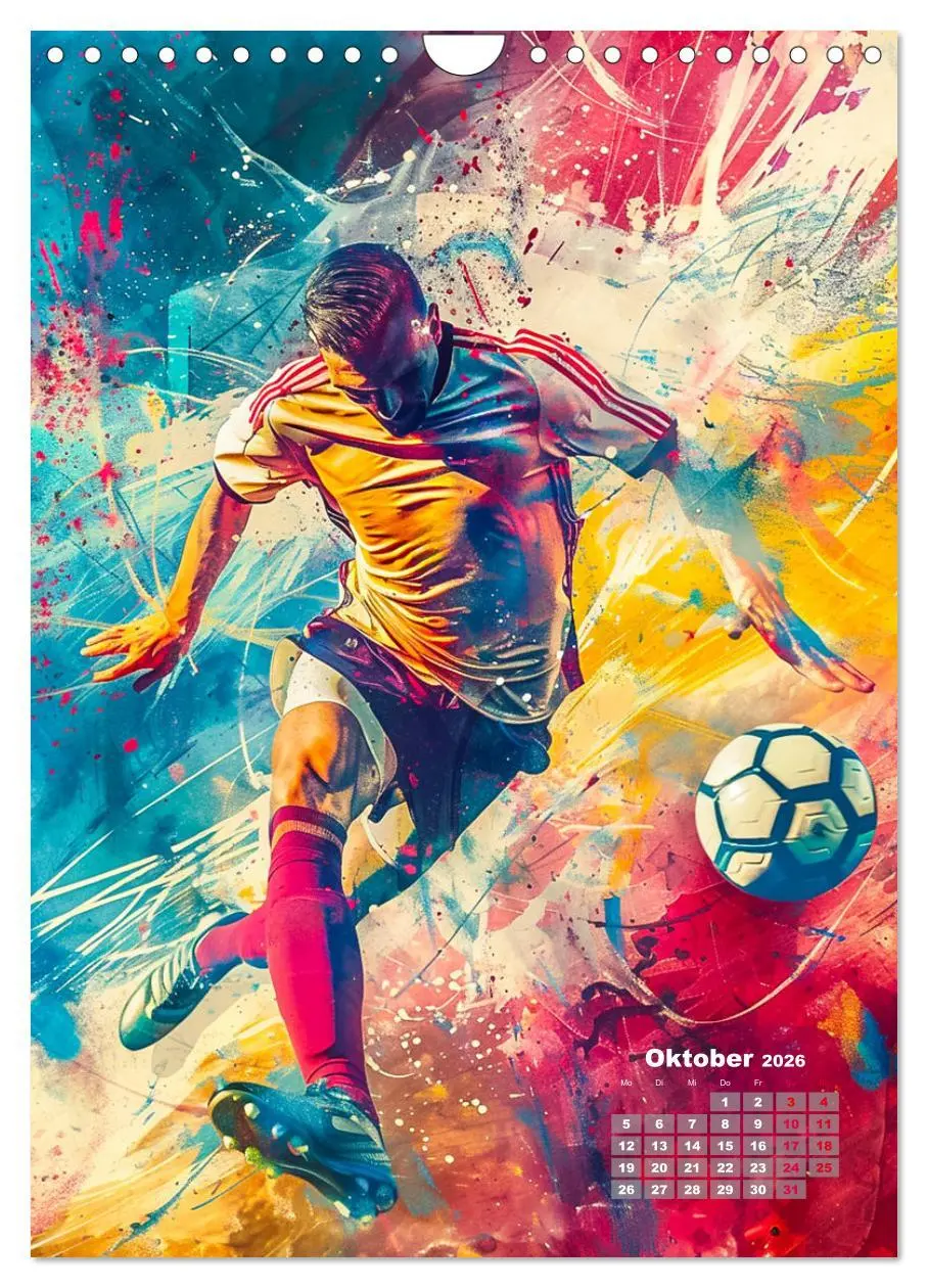 Bild: 9783516258516 | Fussball - Spieler in Action (Wandkalender 2026 DIN A4 hoch),...