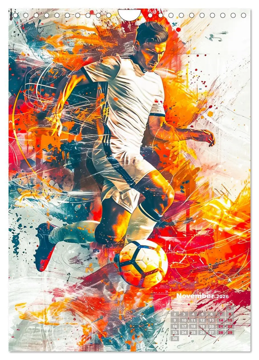 Bild: 9783516258516 | Fussball - Spieler in Action (Wandkalender 2026 DIN A4 hoch),...
