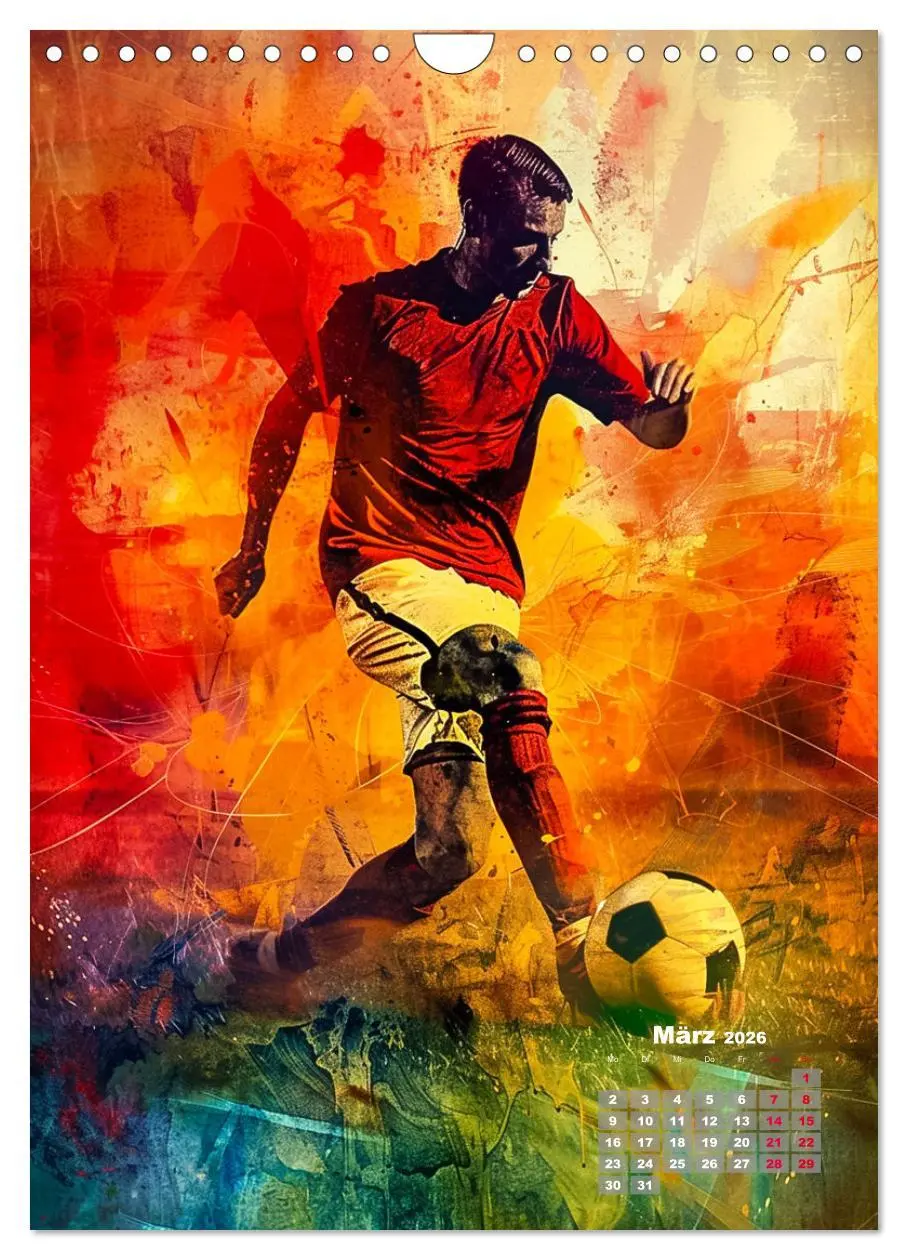 Bild: 9783516258516 | Fussball - Spieler in Action (Wandkalender 2026 DIN A4 hoch),...