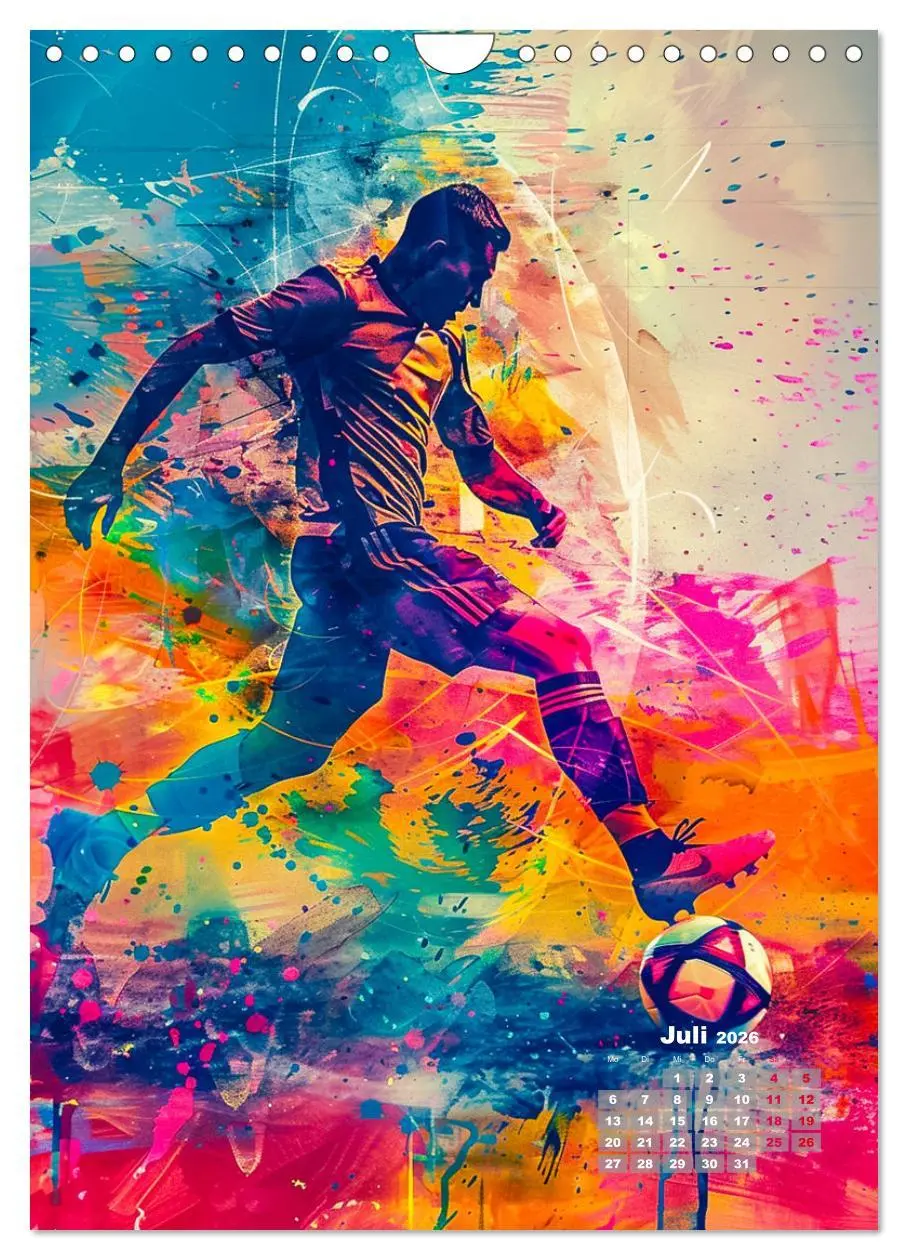 Bild: 9783516258516 | Fussball - Spieler in Action (Wandkalender 2026 DIN A4 hoch),...