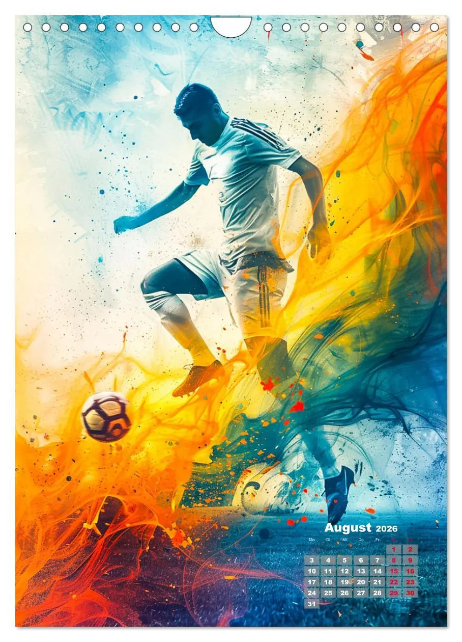 Bild: 9783516258516 | Fussball - Spieler in Action (Wandkalender 2026 DIN A4 hoch),...