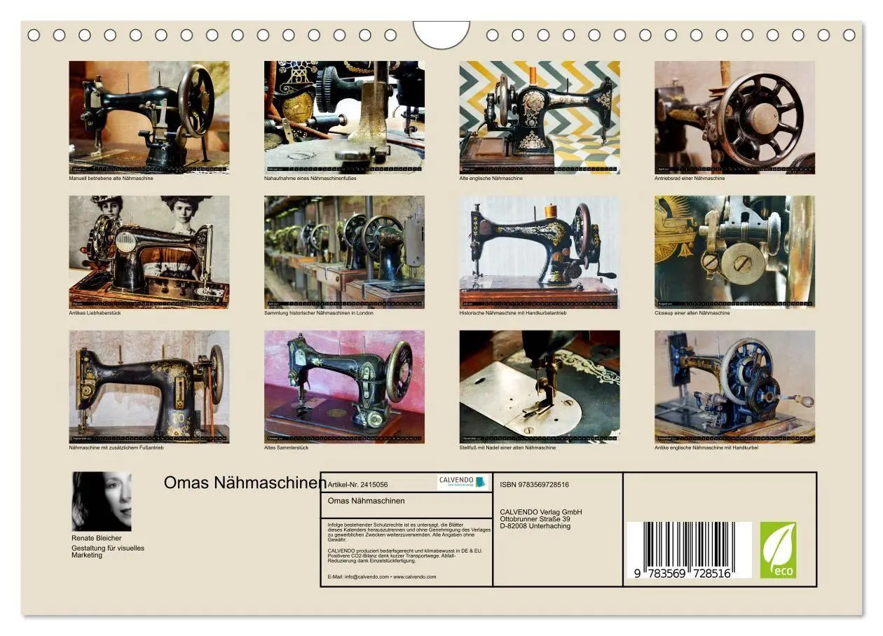 Bild: 9783569728516 | Omas Nähmaschinen (Wandkalender 2027 DIN A4 quer), CALVENDO...