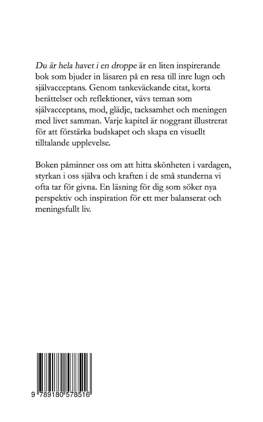 Rückseite: 9789180578516 | Du är hela havet i en droppe | Alex P. Bronston | Taschenbuch | 2025